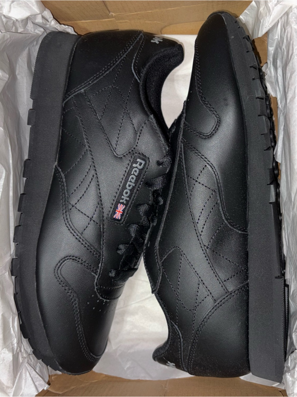 Reebok Women's Classic Leather Shoes Black size 9